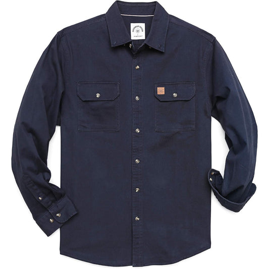 Dubinik Men's Denim Long Sleeve Casual Shirt Classic Fit