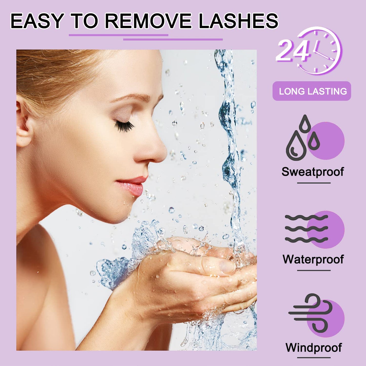 Awangya 3-Pair Magnetic 3D Natural Look Eyelash Set
