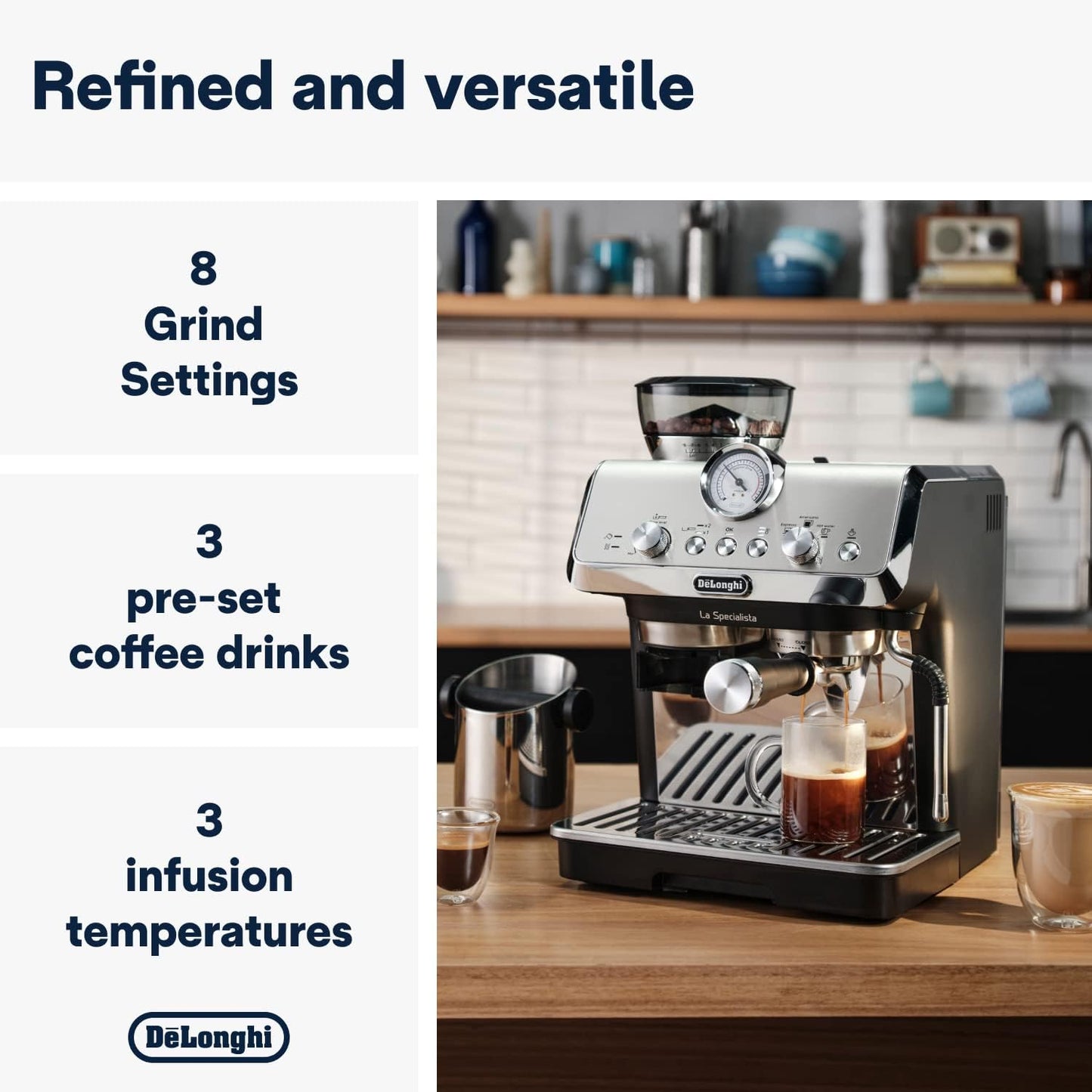 De'Longhi La Specialista Metal Barista Pump Espresso Machine with Grinder