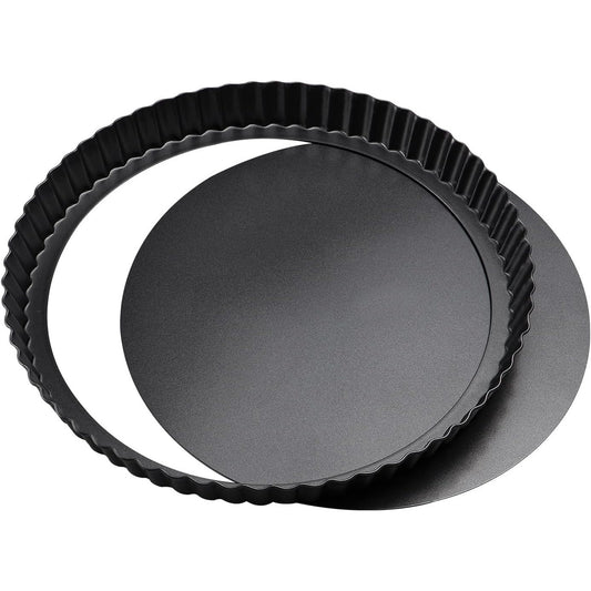 TECDW 8‑Inch Non‑Stick Round Quiche Pan with Removable Bottom