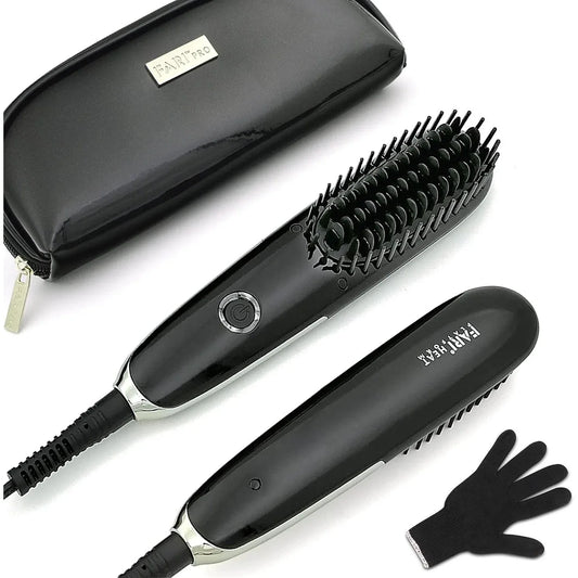 FARI Mini Travel Hair Straightening Brush Dual Voltage - Gomix Brands Outlet
