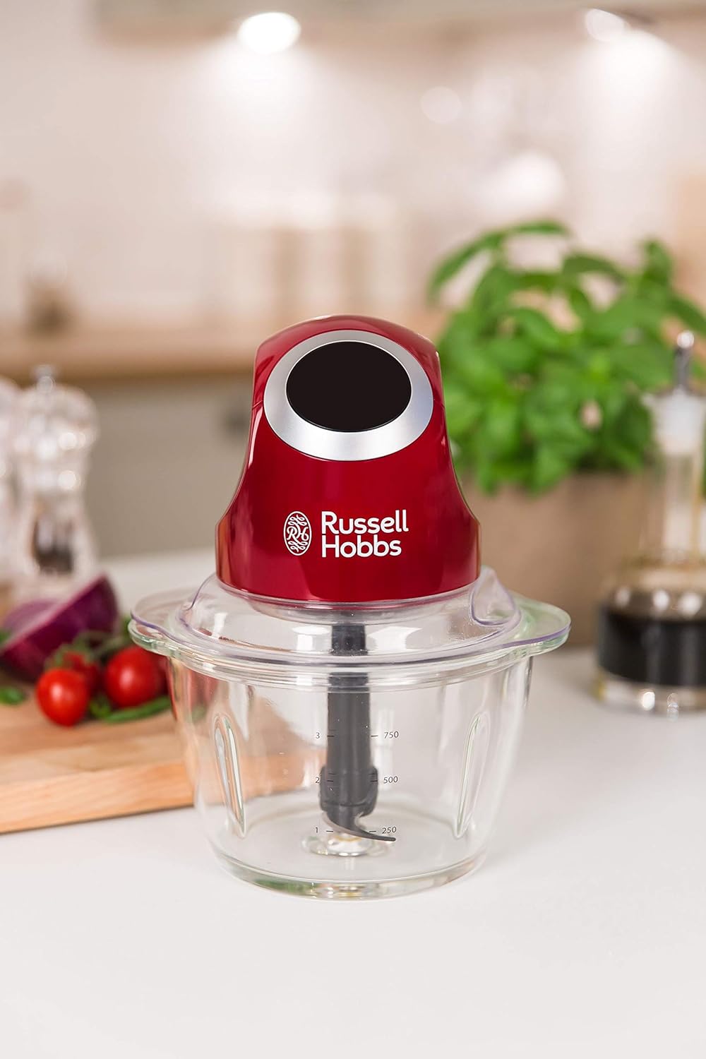 Russell Hobbs Desire Mini Food Processor Red Black 500ml