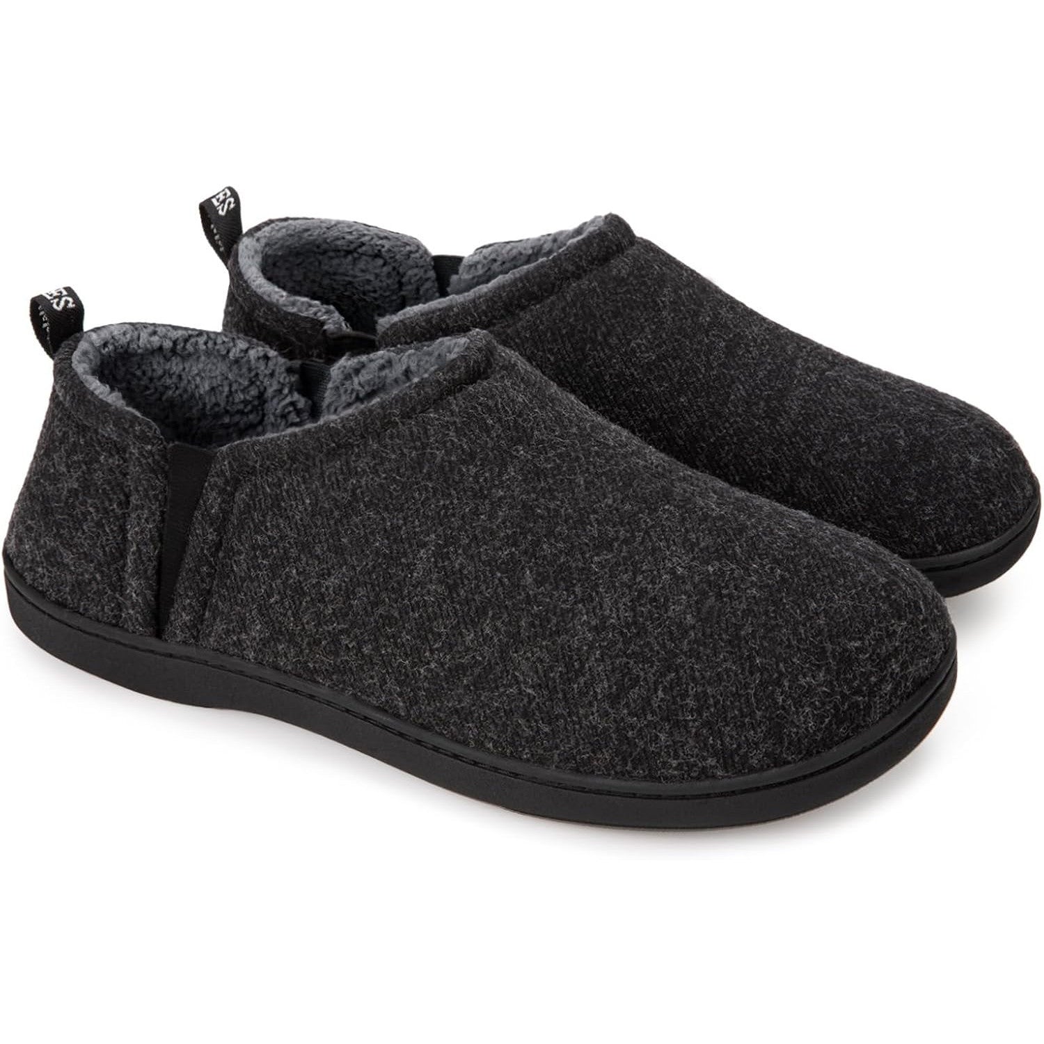 Snug Leaves Men's Faux Wool Slippers – Warm Elastic House Shoes