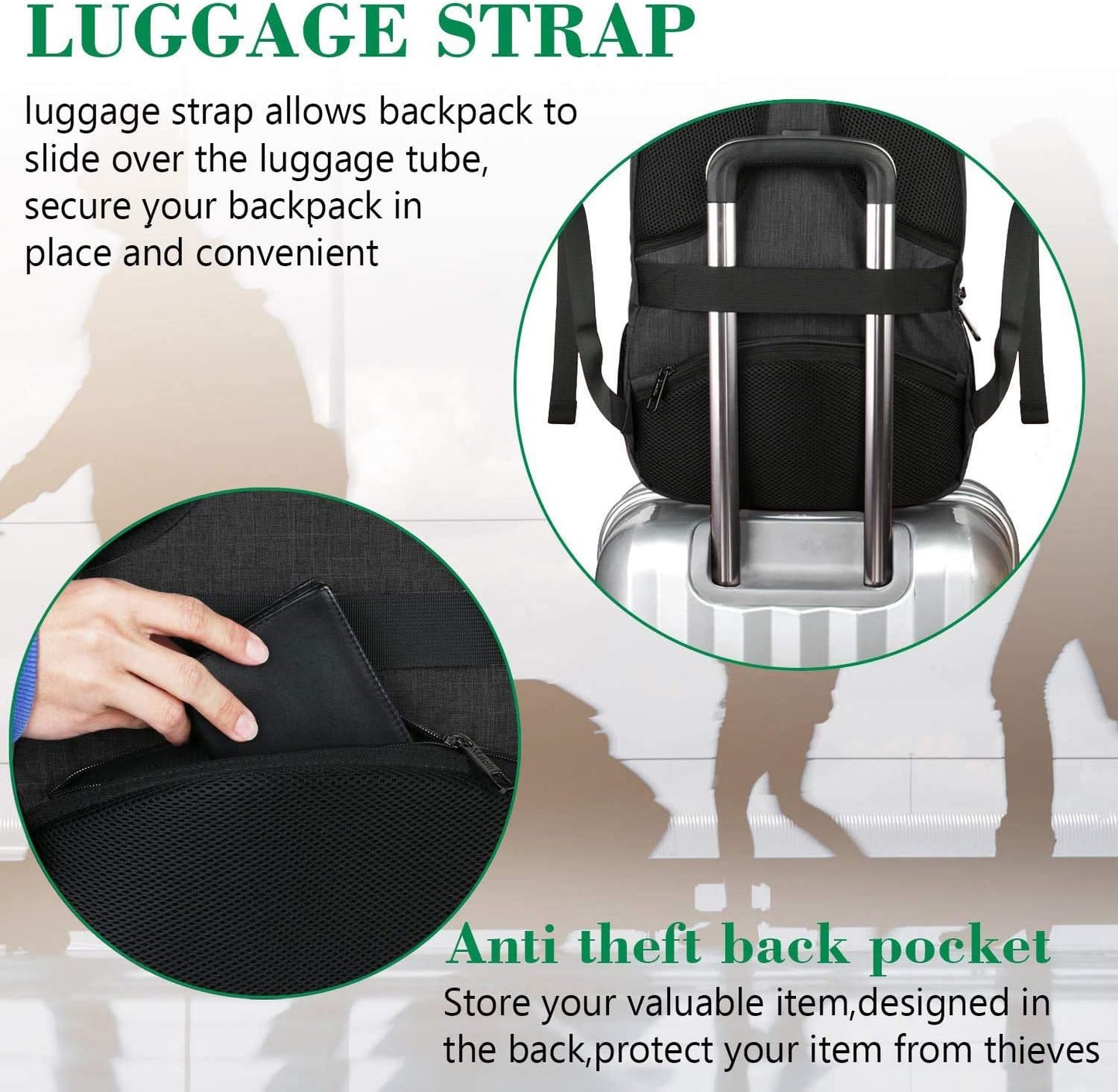 MATEIN 15.6 Inch Laptop Rucksack