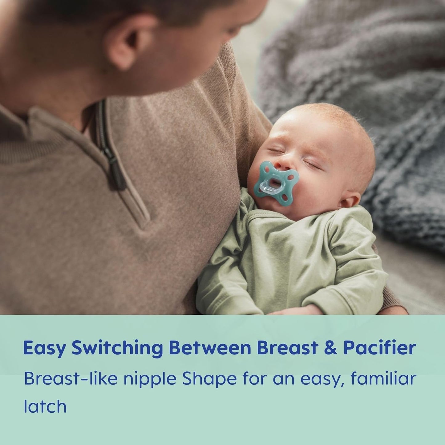 MAM Comfort Baby Pacifier: Lightweight One-Piece Full Silicone Binky for Newborns