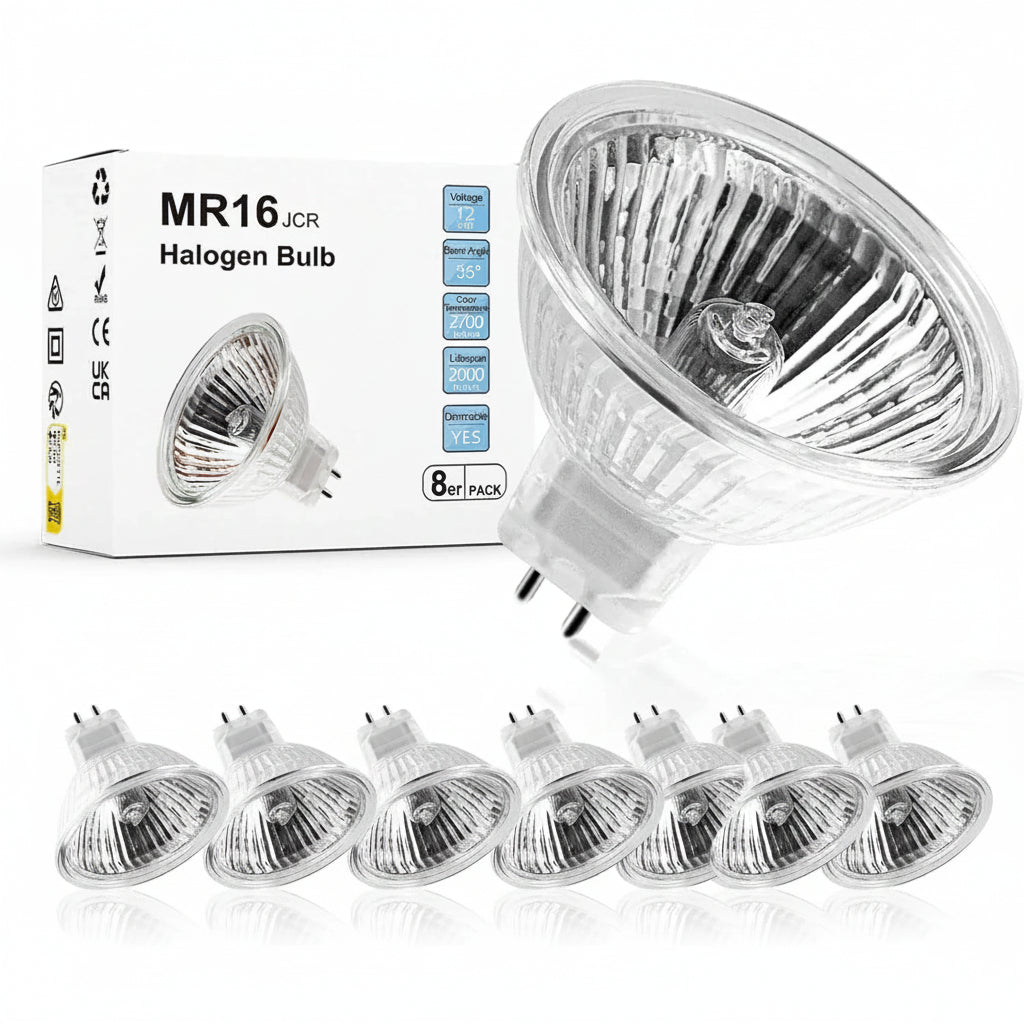 WeshLMPO MR16 35W GU5.3 Dimmable Warm White Halogen Bulb 8-Pack - Gomix Brands Outlet