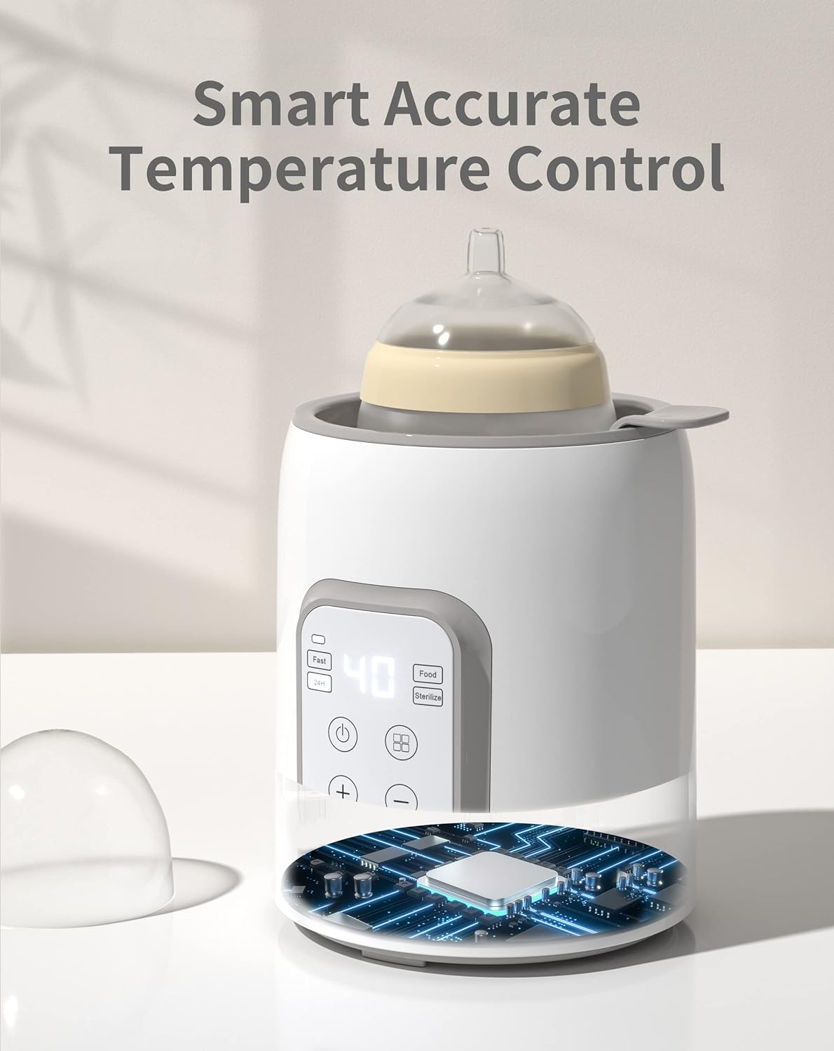 Grownsy 8-in-1 Baby Bottle Warmer & Sterilizer with Timer