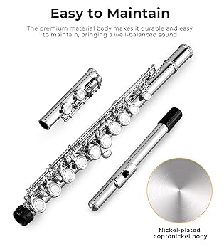 Vangoa 16 Key C Flute Instrument Set for Beginners with Accessories