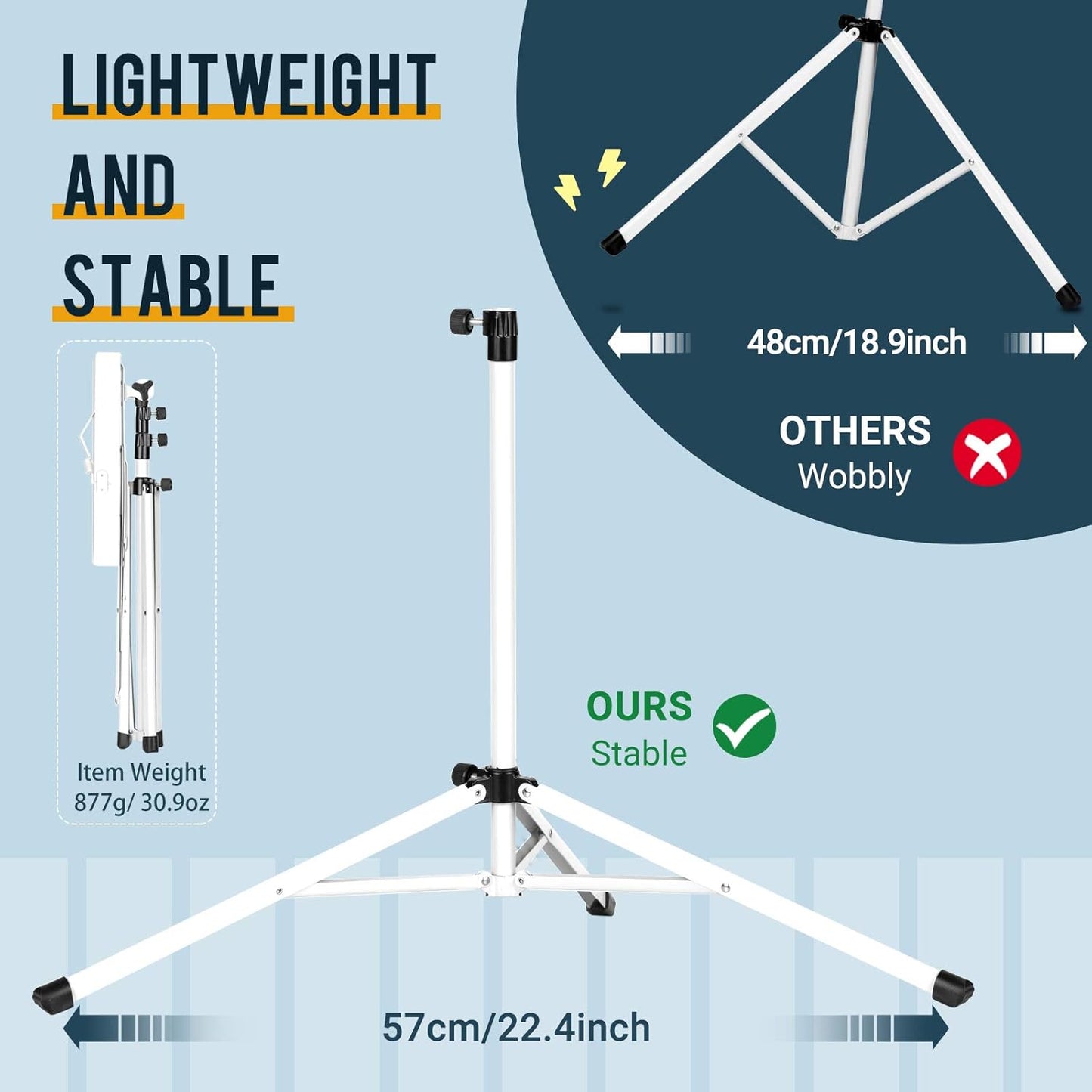 CAHAYA Portable Sheet Music Stand - Lightweight, Adjustable, with Carrying Bag