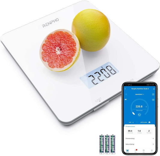 Renpho Smart Food Scale with Glass Platform – Precise Kitchen Weighing - Gomix Brands Outlet