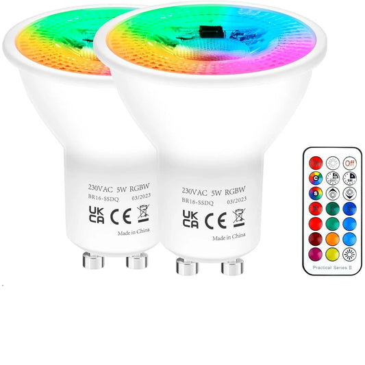 REYLAX GU10 LED Color Changing 6W Dimmable RGB Bulb 4-Pack - Gomix Brands Outlet