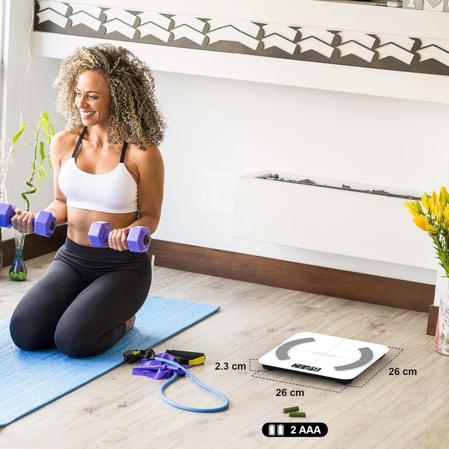 Healthkeep Smart Body Fat Scale, 13 Metrics, 400lb Bluetooth