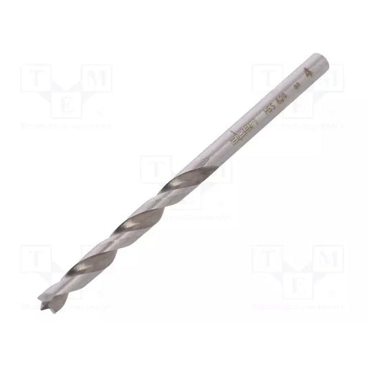 ALPEN-MAYKESTAG 4mm HSS Wood Drill Bit, 75mm Length, Blister Pack