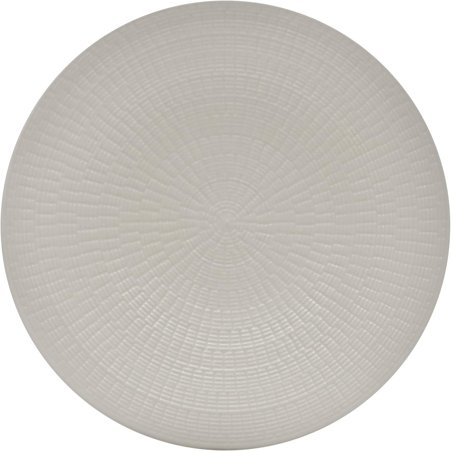 ECHTWERK Vintage Blanka 18-Piece Stoneware Dinnerware Set for 6, Cream Embossed