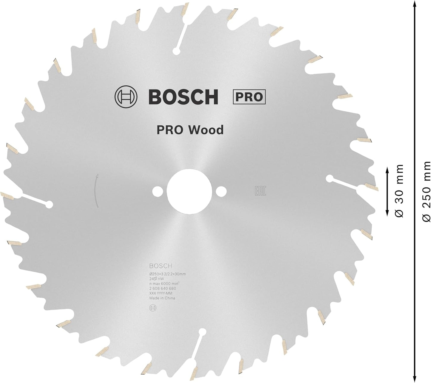 Bosch PRO Wood Circular Saw Blade: Precision Cutting for Softwood & Hardwood