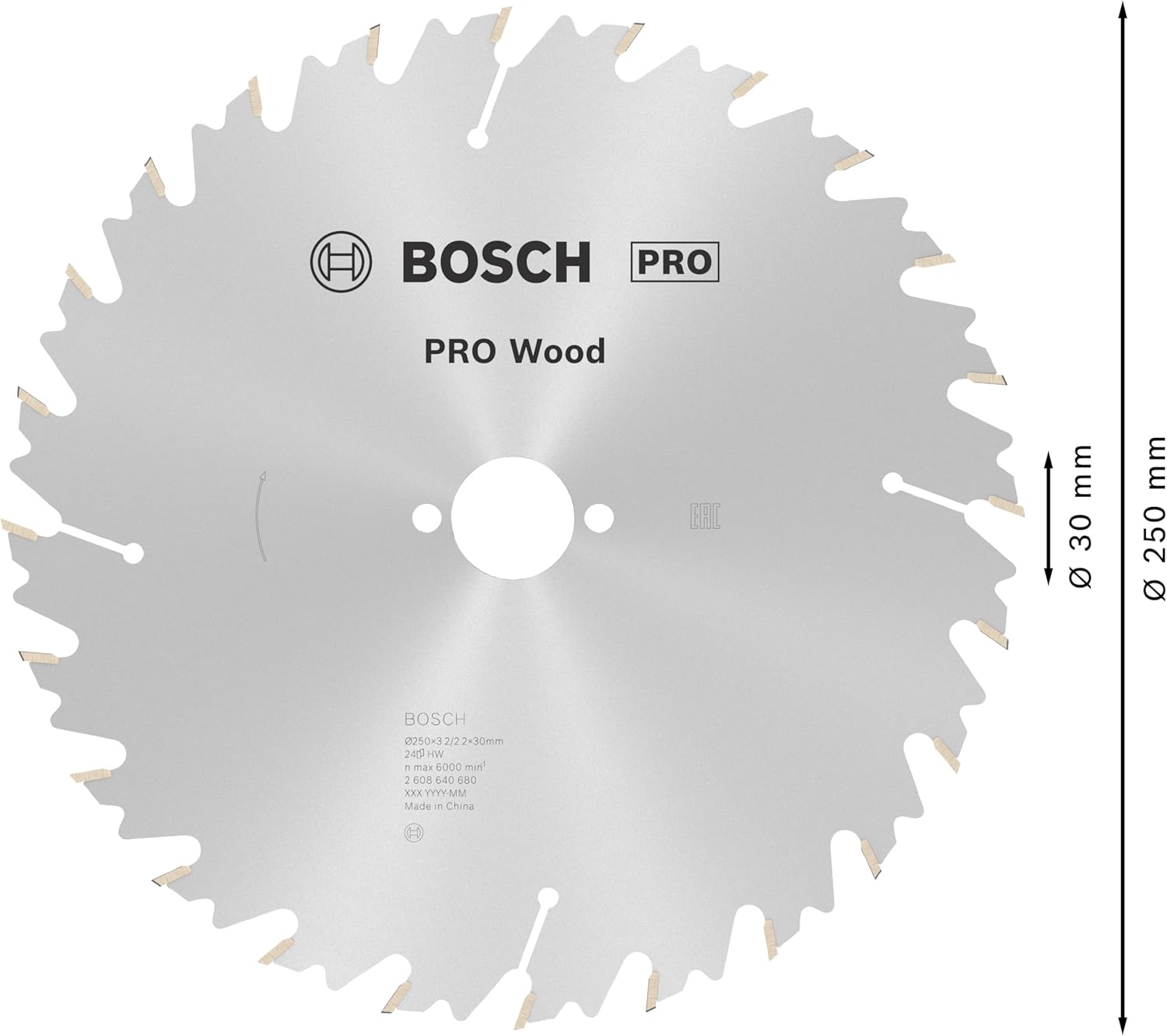 Bosch PRO Wood Circular Saw Blade: Precision Cutting for Softwood & Hardwood