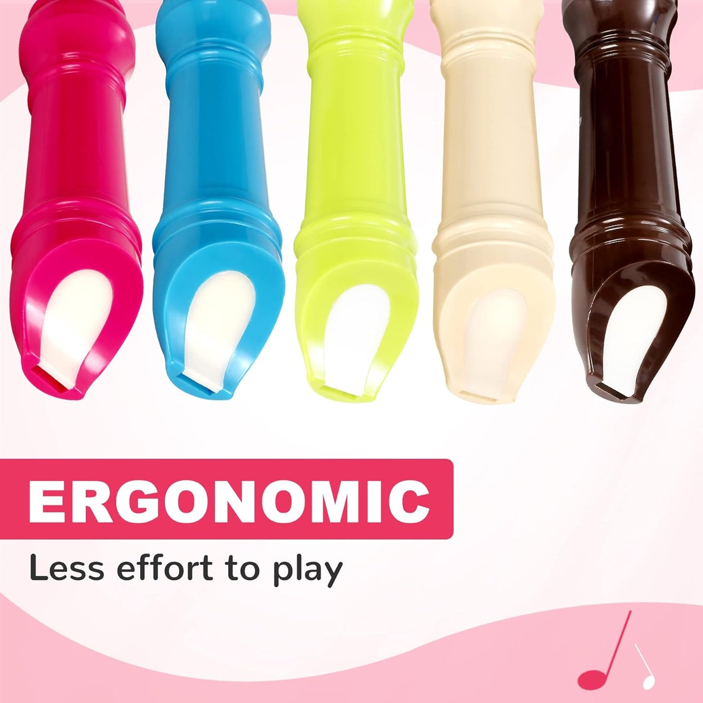 CONJURER Pink Soprano Recorder 8-Hole German Fingering for Children