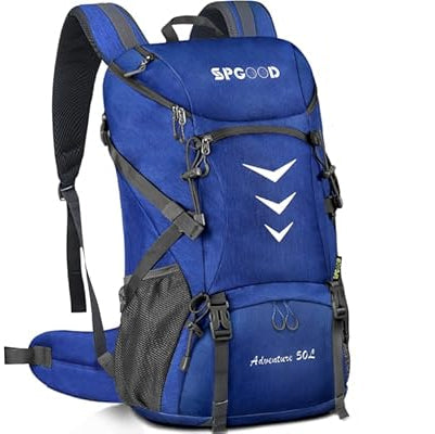 SPGOOD Unisex Waterproof Hiking Backpack 50L Large Capacity