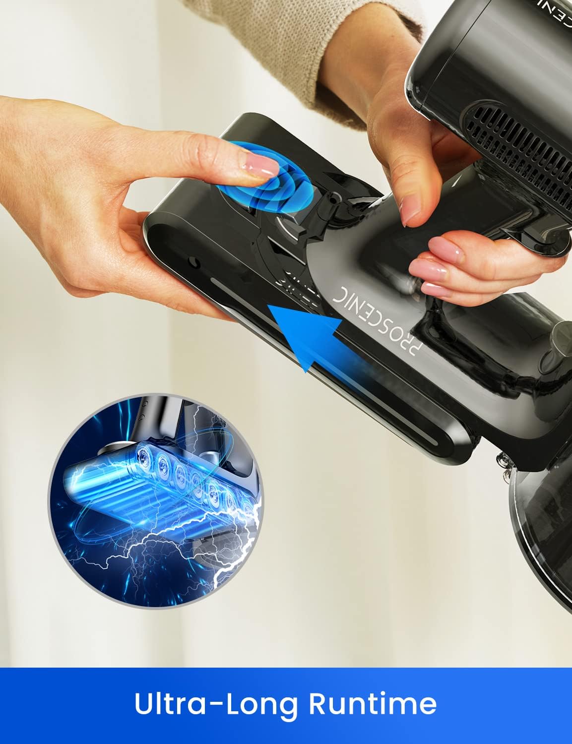 Proscenic P12 Cordless Vacuum Cleaner 33 KPa Suction