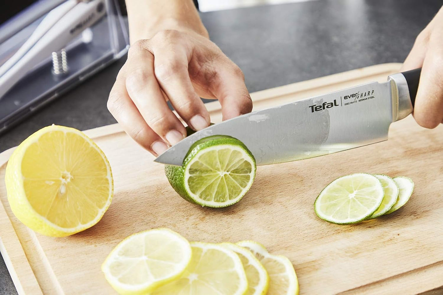 Tefal Ever Sharp 6.5" Chef Knife with Built‑in Sharpener