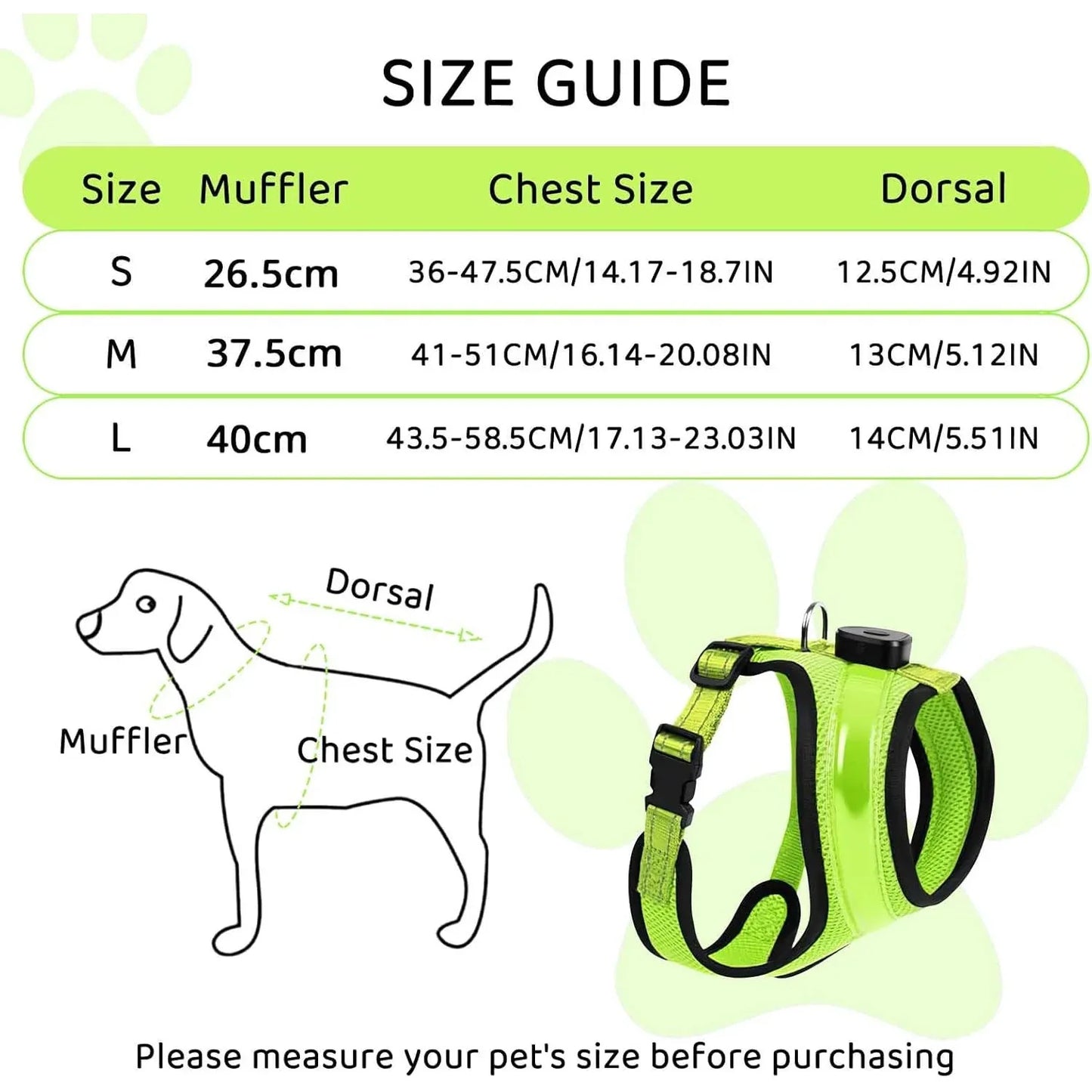 Fancysky Luminous Rechargeable LED Dog Harness for Enhanced Night Safety - Gomix Brands Outlet