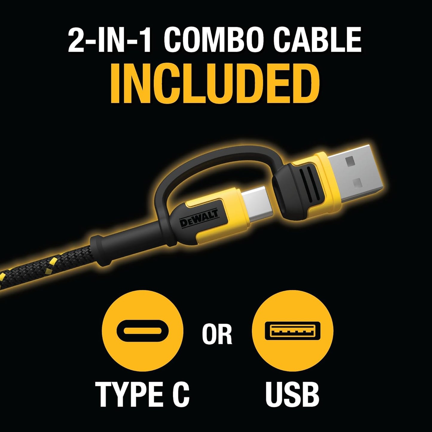 DEWALT Heavy-Duty 15W MagSafe Wireless Charger with Wall Mount