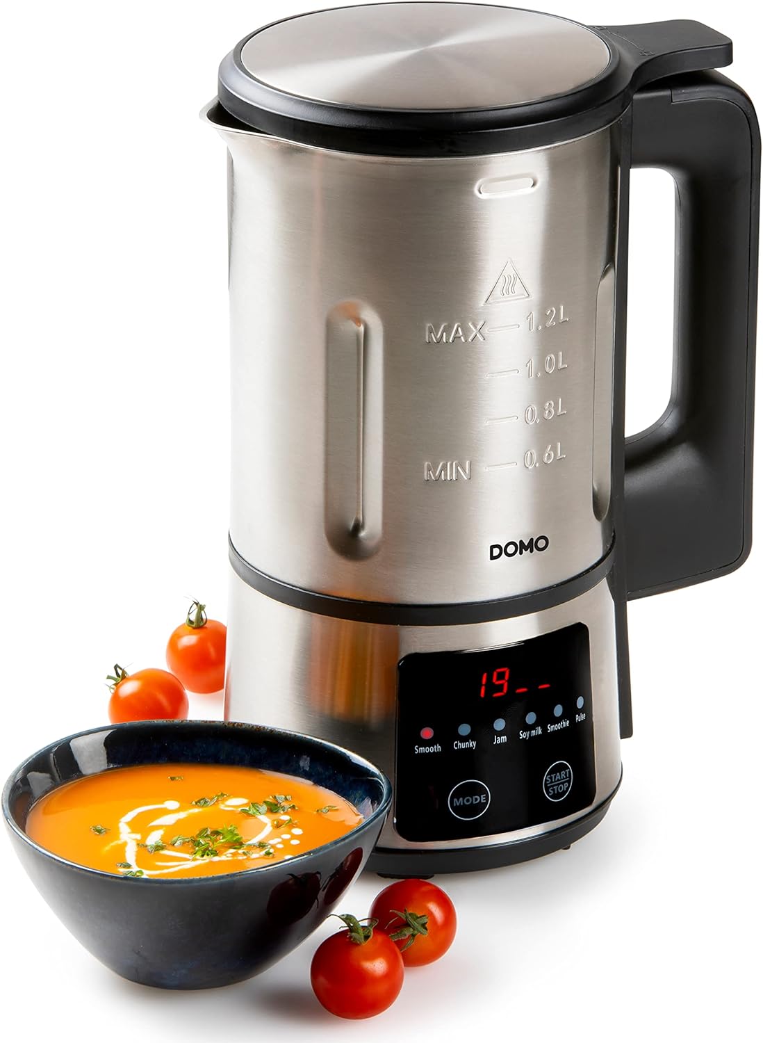 DOMO DO727BL 1.2L Stainless Steel Soup Maker with 6 Programs