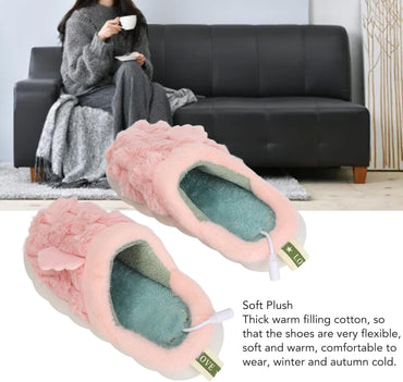 USB Heated Plush Slipper Soft Warm Washable Footwear