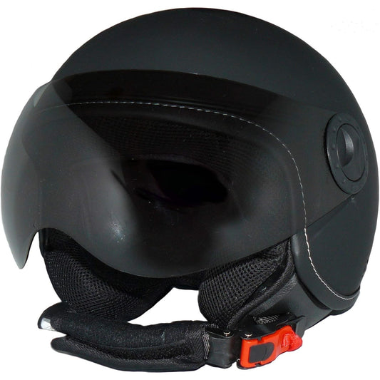 protectWEAR Jet Helmet H710 Matte Black Open‑Face Motorcycle Helmet XL