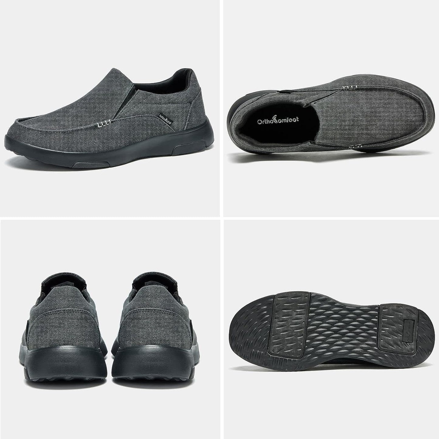 Men's Arch Support Slip-On Loafers for Plantar Fasciitis Comfort