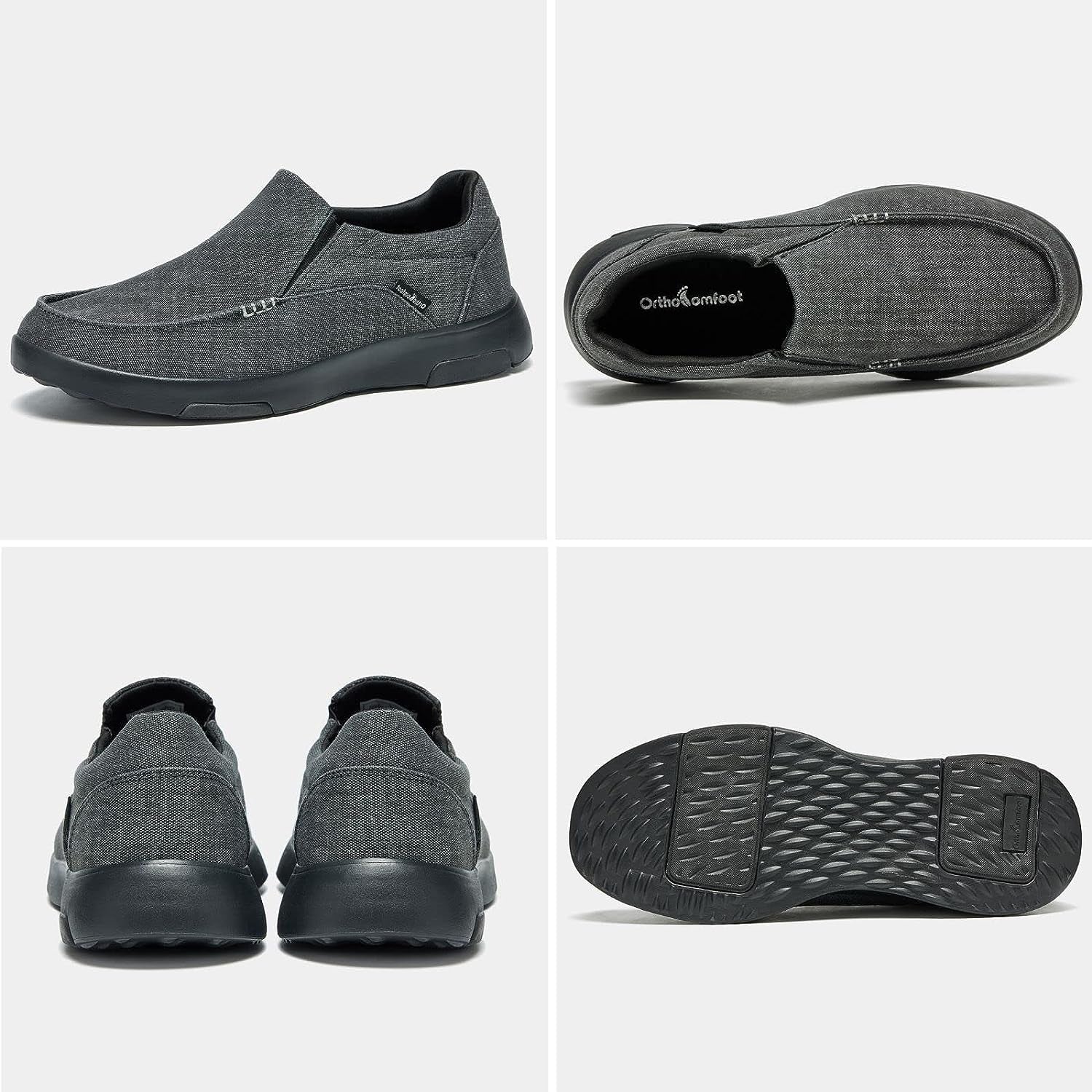 Men's Arch Support Slip-On Loafers for Plantar Fasciitis Comfort