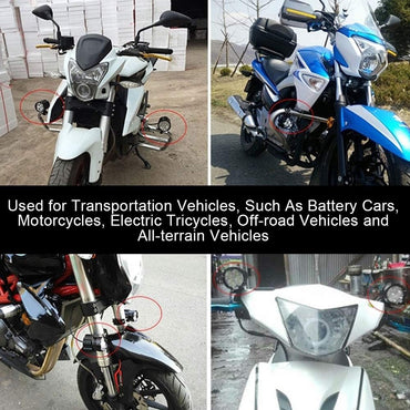 Super Bright 60W Universal LED Motorcycle Spotlight – 12-80V, IP67, 4000LM