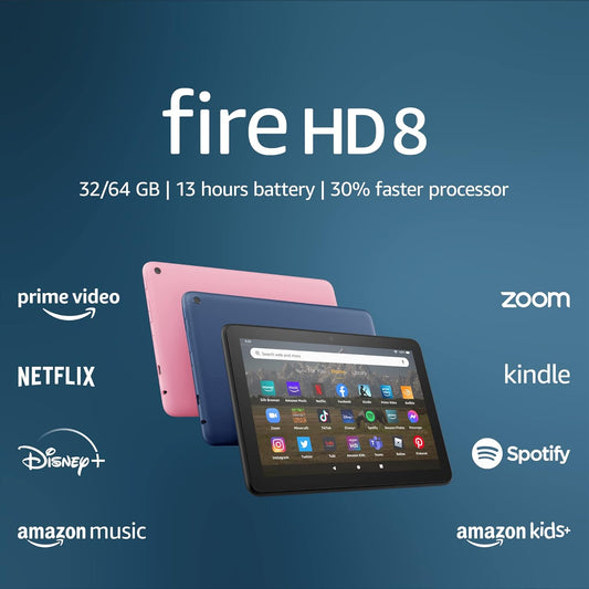 Amazon Fire HD 8 Tablet – 8\" HD Display, 32 GB, Black