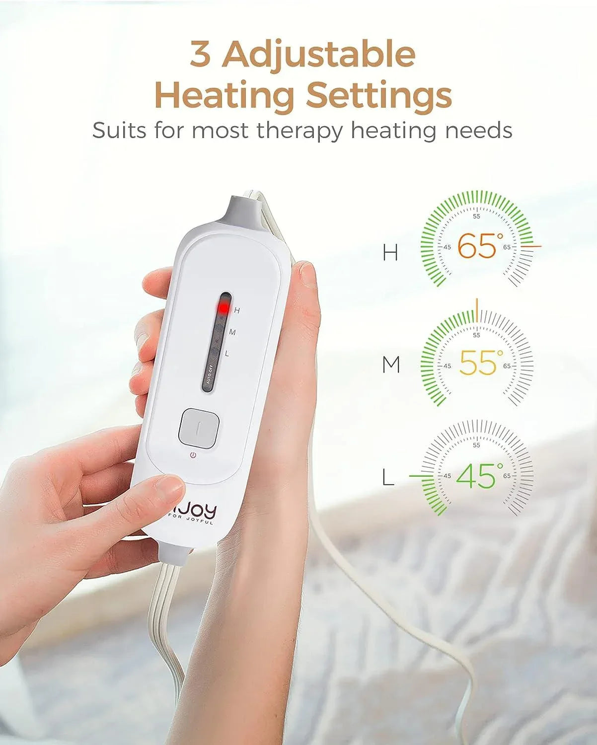 ALLJOY Electric Neck & Shoulder Heating Pad: Targeted Pain Relief, 3 Heat Settings, Auto Shut-Off - Gomix Brands Outlet