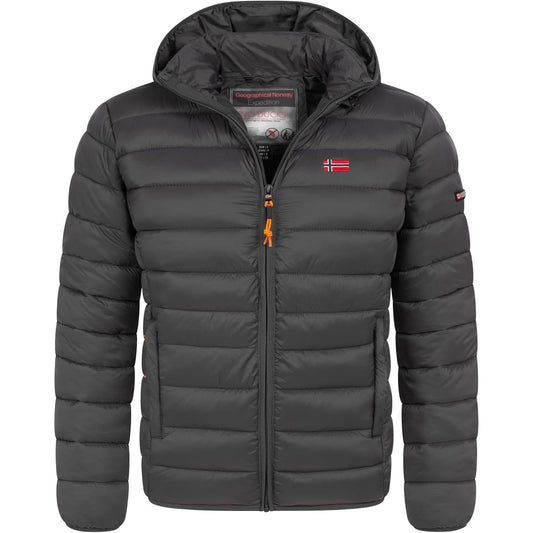 Geographical Norway Men's Insulated Hooded Winter Stepped Jacket