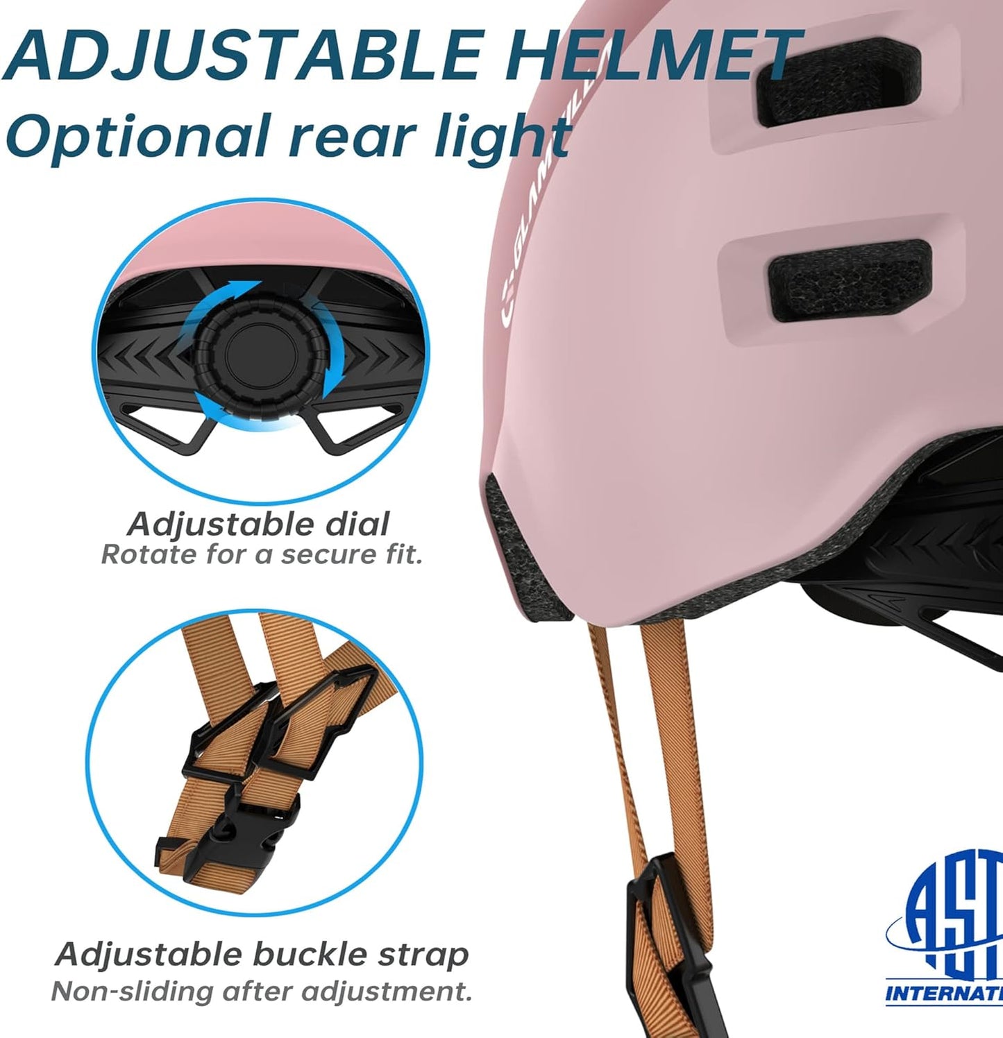 Glamvilla Ultralight Multi-Sport Helmet for Kids & Adults - Adjustable, Protective, Macaron Colors