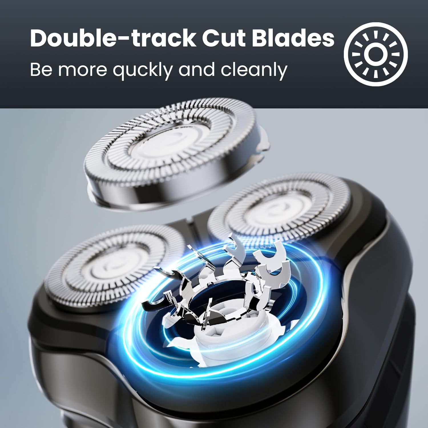 Kayeeno 65,000 RPM Cordless Wet/Dry Electric Razor with Pop‑up Trimmer