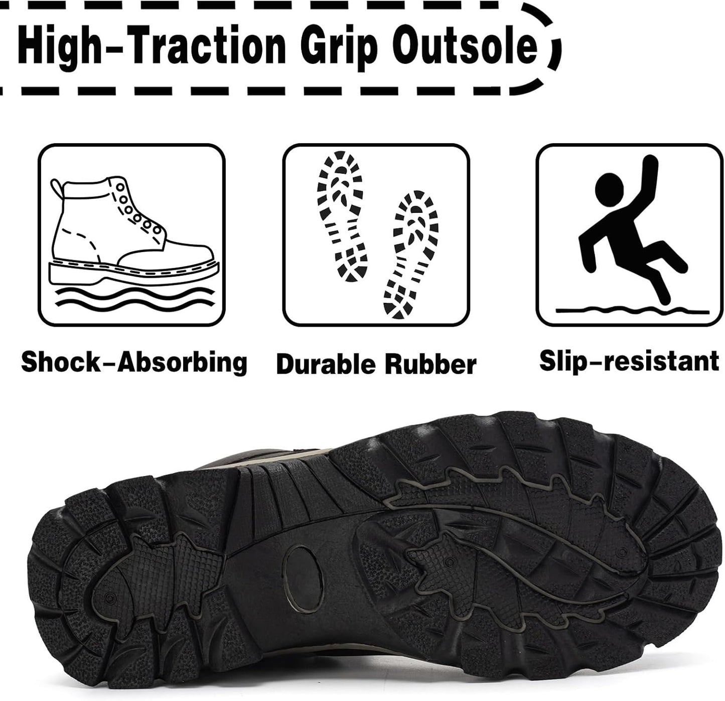 CC-Los Men's Lightweight Winter Snow Boots – Warm All-Day Comfort