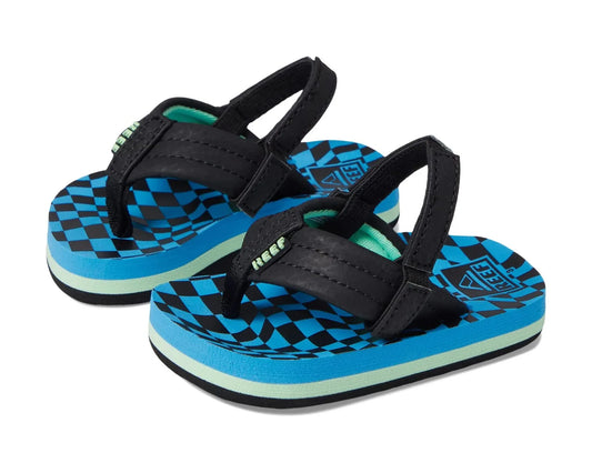 Reef Kids Ahi Swell Checkered Flip Flop Sandals - Gomix Brands Outlet