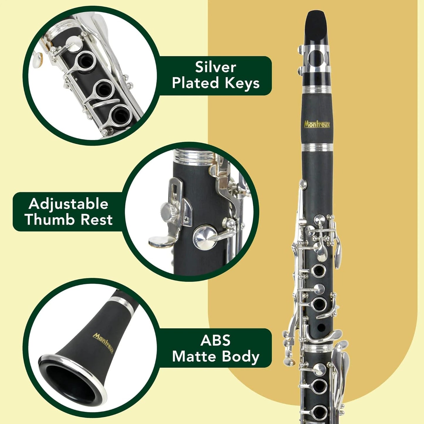 Montreux Sonata Student Bb Clarinet with Lightweight Carrying Case