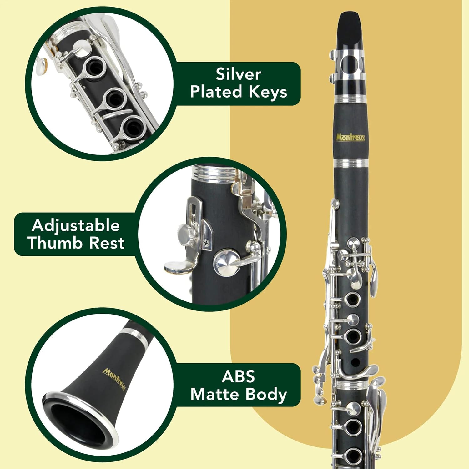 Montreux Sonata Student Bb Clarinet with Lightweight Carrying Case