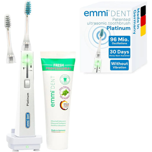 Emmi-dent Platinum Ultrasonic Toothbrush, Rechargeable, 96 Million Vibrations - Gomix Brands Outlet