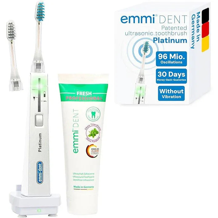 Emmi-dent Platinum Ultrasonic Toothbrush, Rechargeable, 96 Million Vibrations - Gomix Brands Outlet