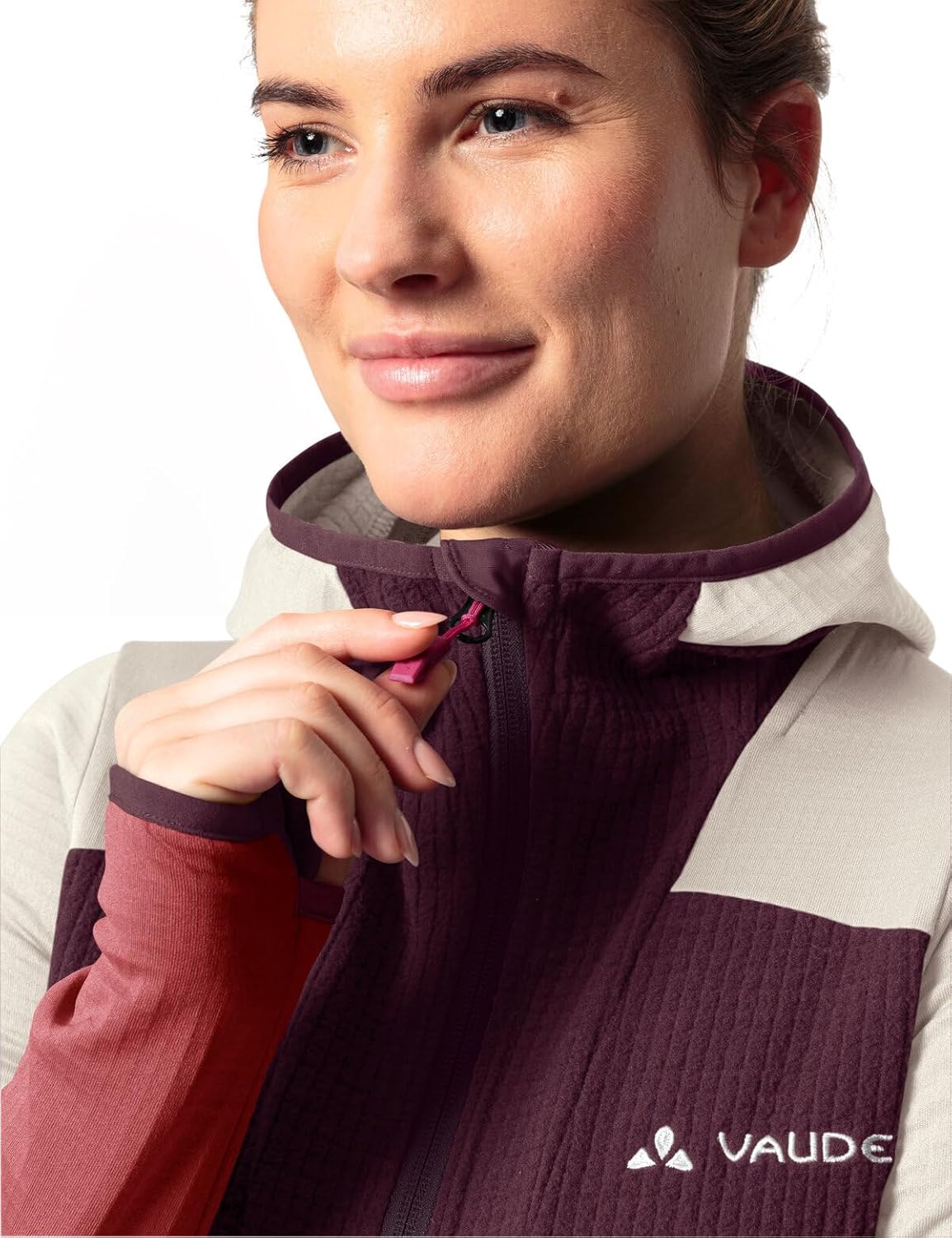 VAUDE Monviso Hooded Fleece Jacket – Cassis Women's Size 42