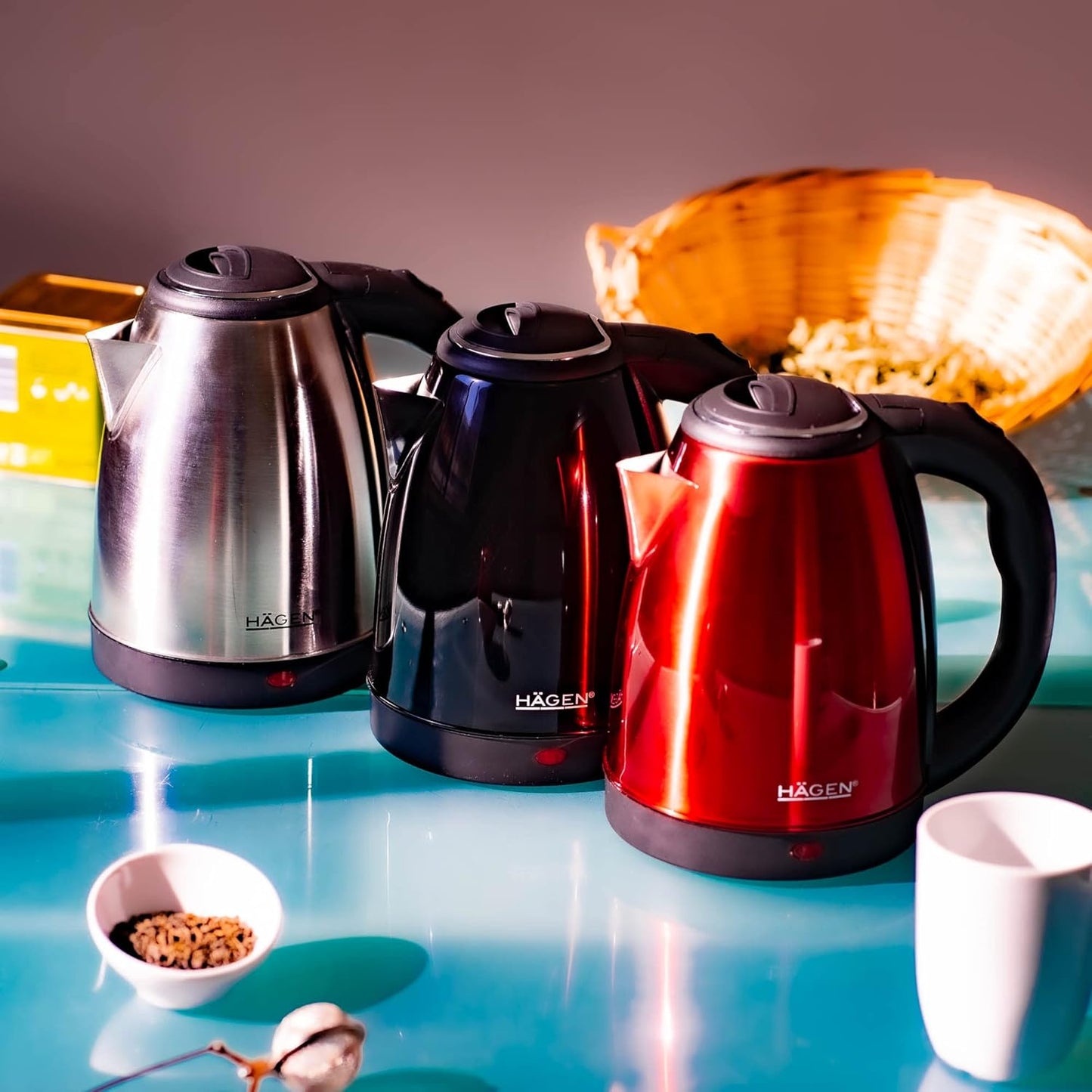 Hagen 1.8L Stainless Steel Cordless Electric Kettle – Fast Boil