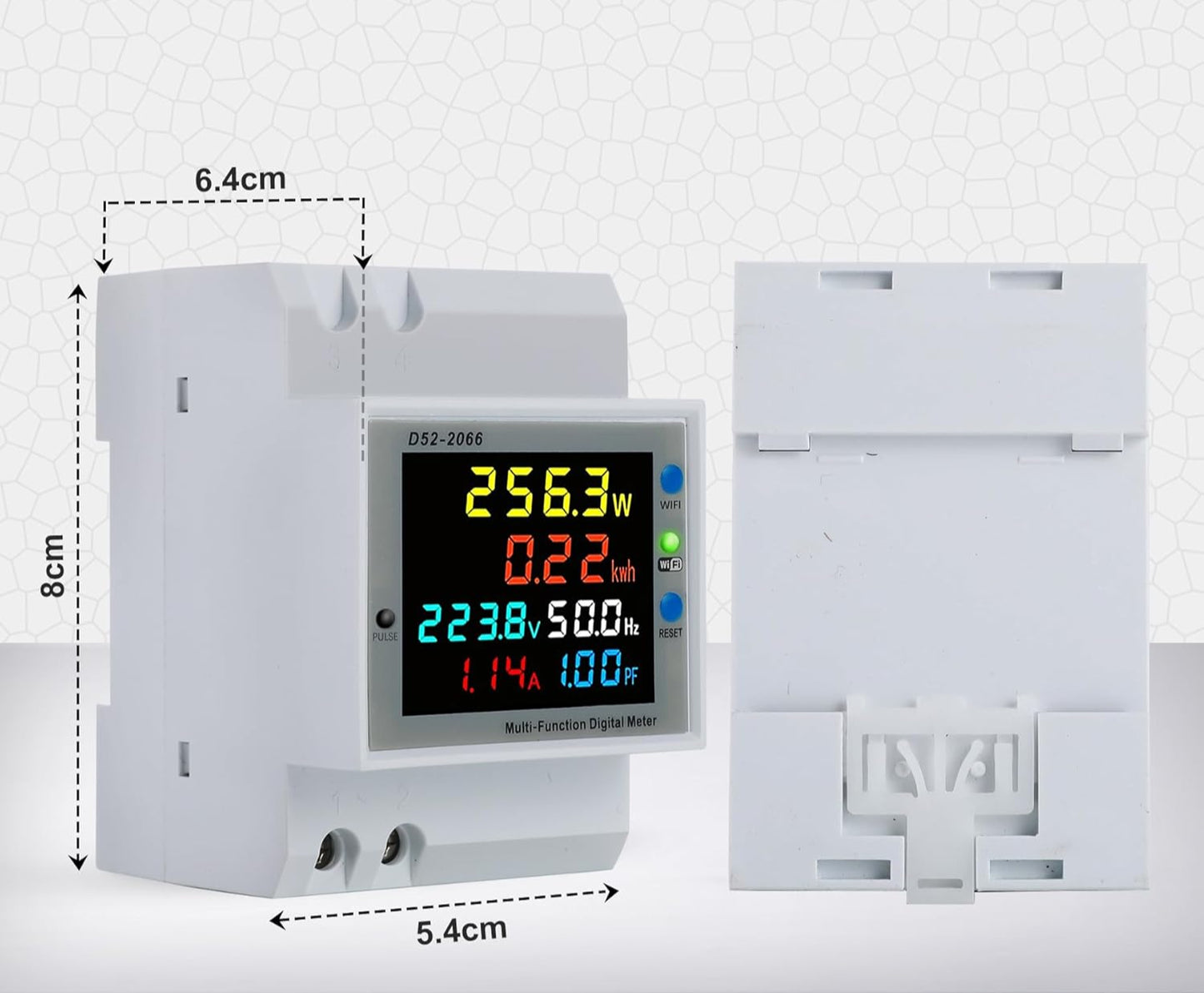 BOSYTRO Smart WiFi Electricity Meter: 1-Phase AC40-300V 100A DIN Rail KWh Monitor