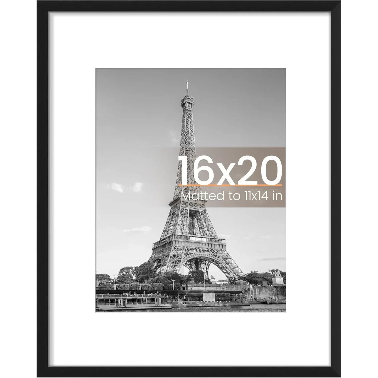 Upsimples Black 16x20 Photo Frame with 11x14 Mat - Gomix Brands Outlet
