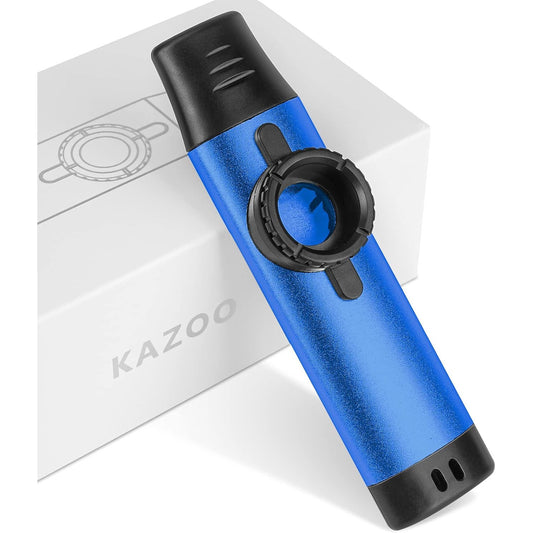 Adjustable Metal Kazoo with 5 Extra Membranes – Blue