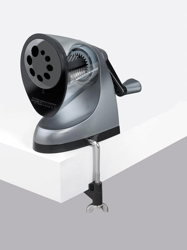 Westcott iPoint ClassAct Manual Pencil Sharpener with Anti‑Microbial Grey Finish