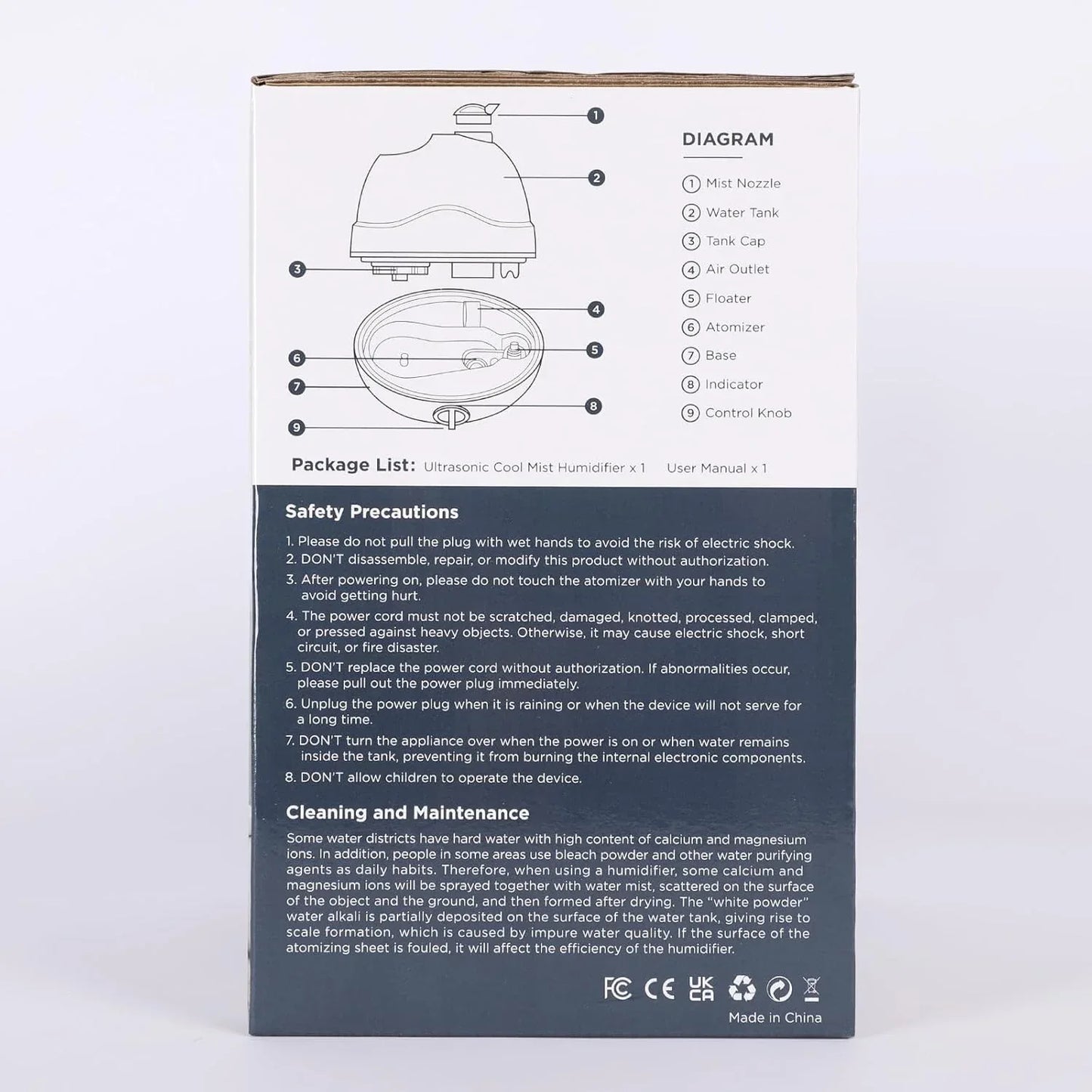 ARIBIO 2.2L Quiet Cool Mist Humidifier with 360° Nozzle - Gomix Brands Outlet